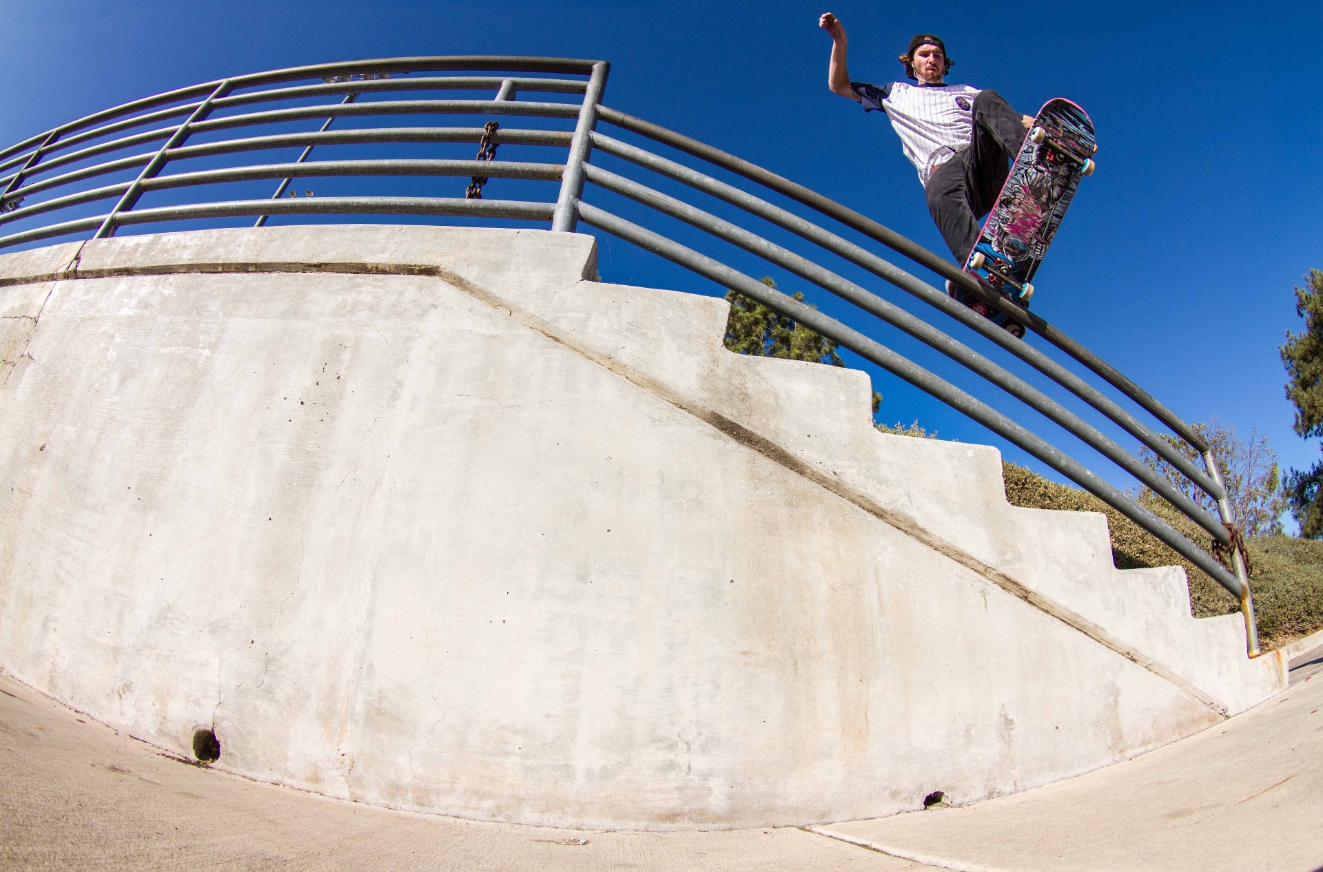 Greg Lutzka switch front blunt down a handrail